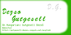 dezso gutgesell business card